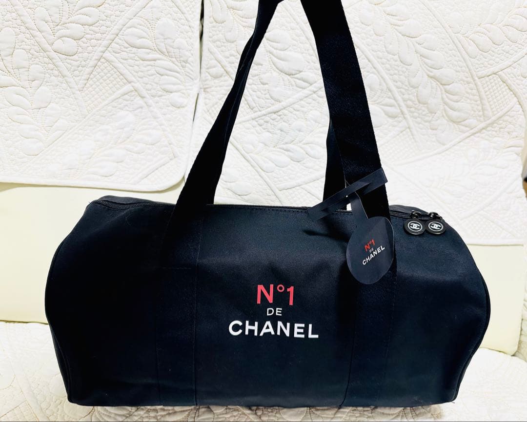 新品CHANEL ノベルティ☆ブラックトートボストンバッグジムバッグ旅行バッグ