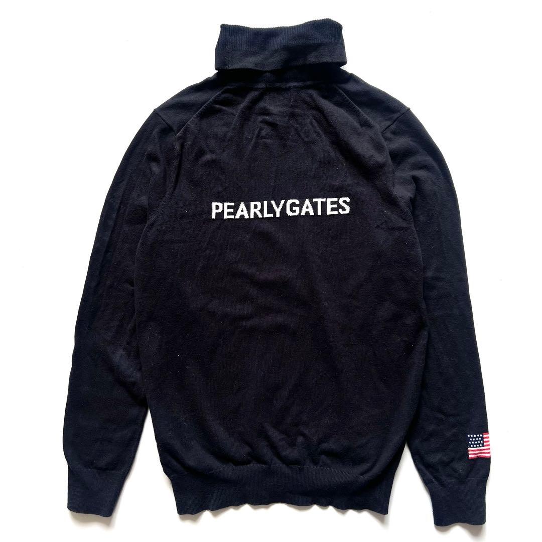 Pearly gates パーリーゲイツ　タートルネック　ニット　ロゴ　ゴルフ