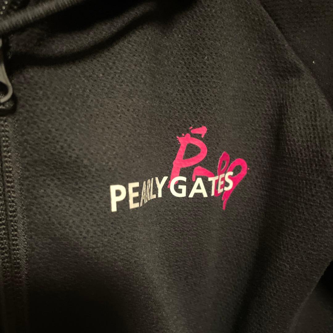 パーリーゲイツ　ピンクパーカー　ブラックサイズ0 ゴルフウェア　かわいい美品❣️