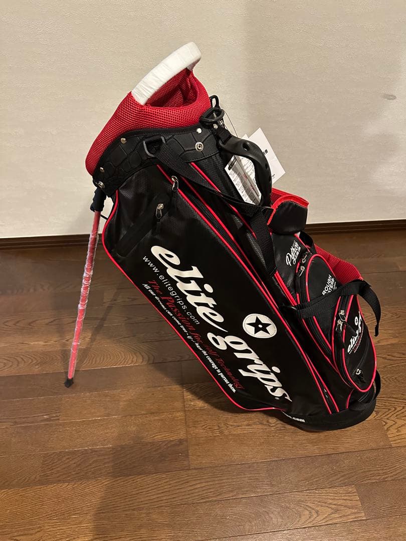 elite grips キャディバッグ 黒/赤