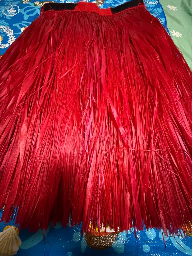 『りか品です』タヒチアンダンス　ロングモレ　＊情熱の赤