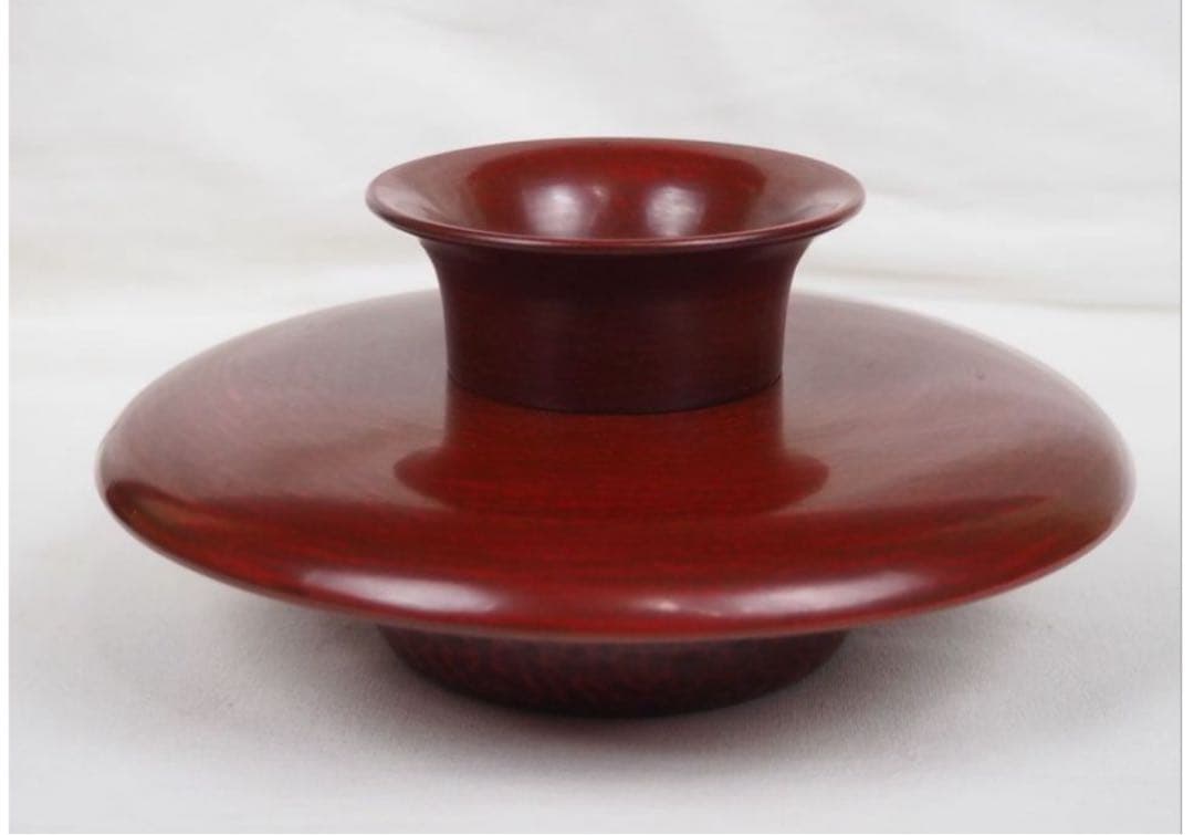 送料無料鎌倉彫天目台木箱付★美品★茶道具　検/中国古玩骨董茶道具堆朱紫檀清民国