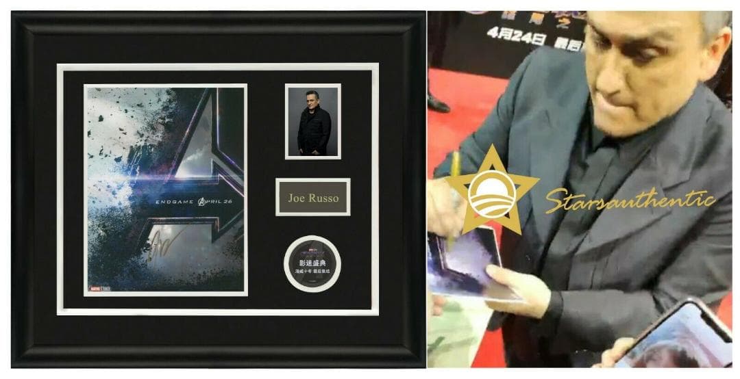 直筆サイン入り写真 ジョー・ルッソ アベンジャーズ/エンドゲーム SA鑑定済