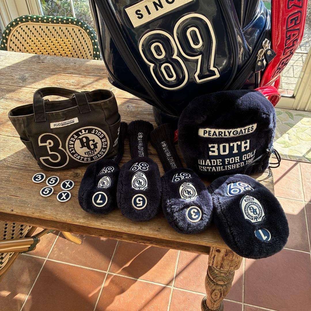 R1パーリーゲイツ30周年キャディーバックウッドカバーアイアンカバーセット