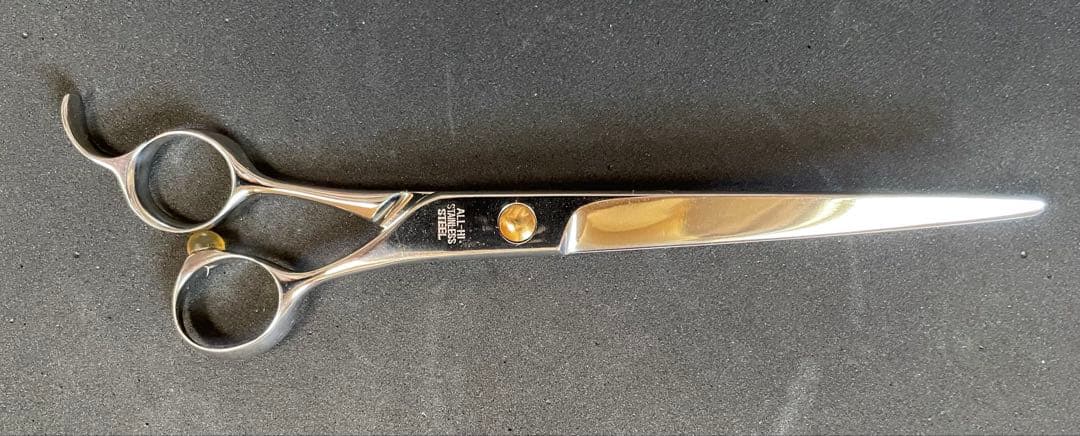 YUGAR プロ用ハイステンレス トリミングハサミ ストレート7インチ