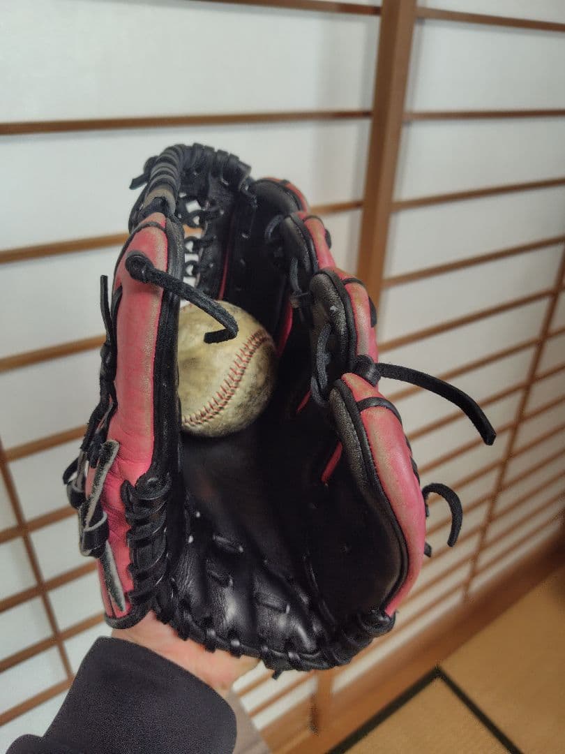 ハイゴールド限定品　軟式グローブ オールラウンド用　ピンク/黒