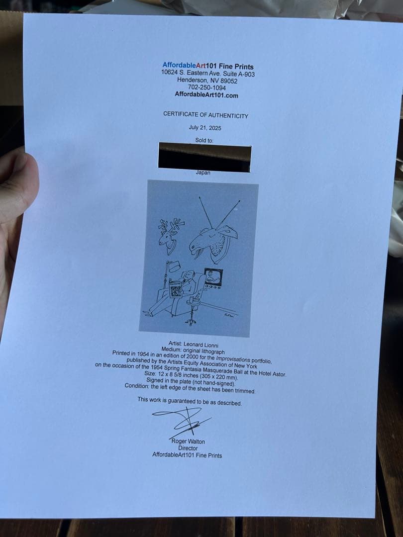 LEO LIONNIレオ・レオーニ「Spring Fantasia」真作COA有