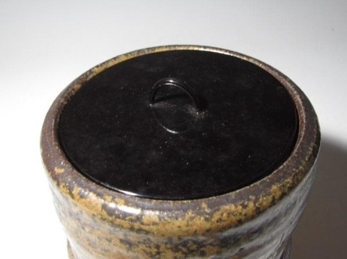 古備前水指 千家三代元伯花押 円能斎追書o457