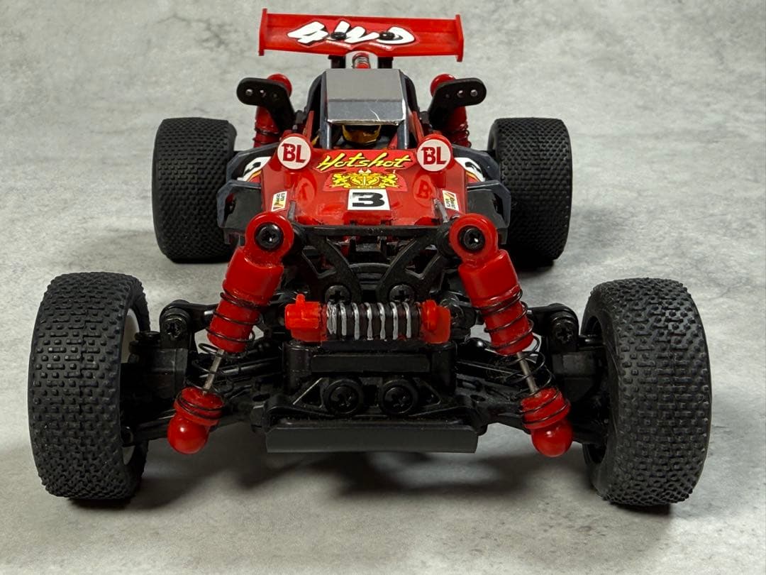 京商 ミニッツバギー MB-010 改造ミニ四駆ホットショットボディ付き