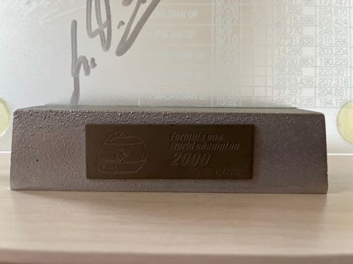 直筆サイン入り シリアルナンバー入り M.シューマッハ 2000年 レース戦績