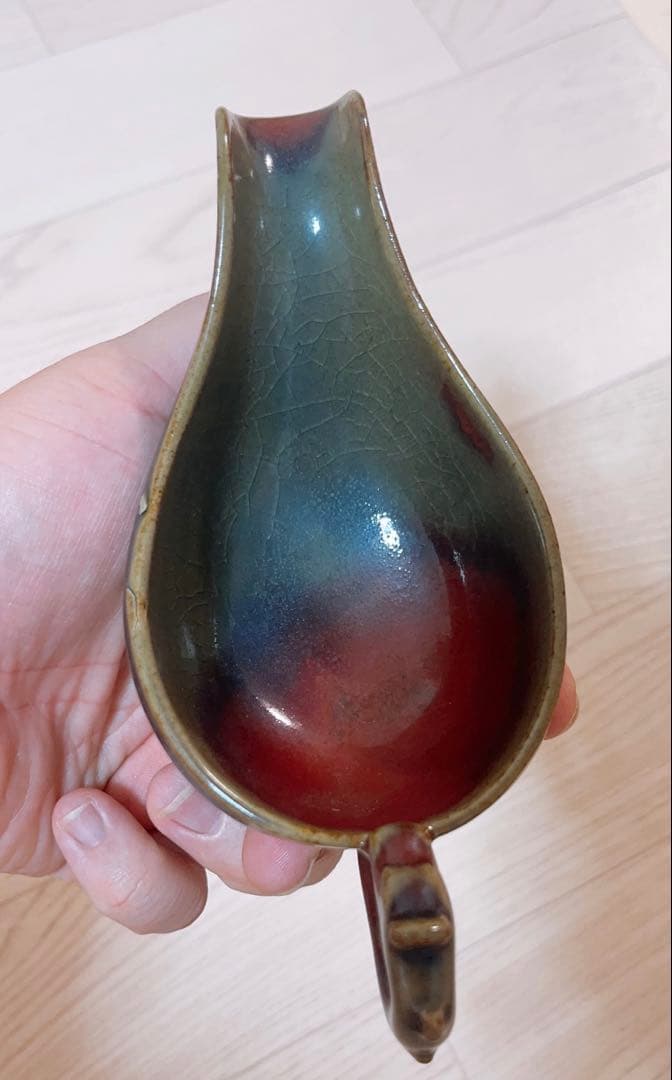 老窯磁器・宋鈞窯龍柄流杯 中国磁器 陶芸 磁器　骨董品