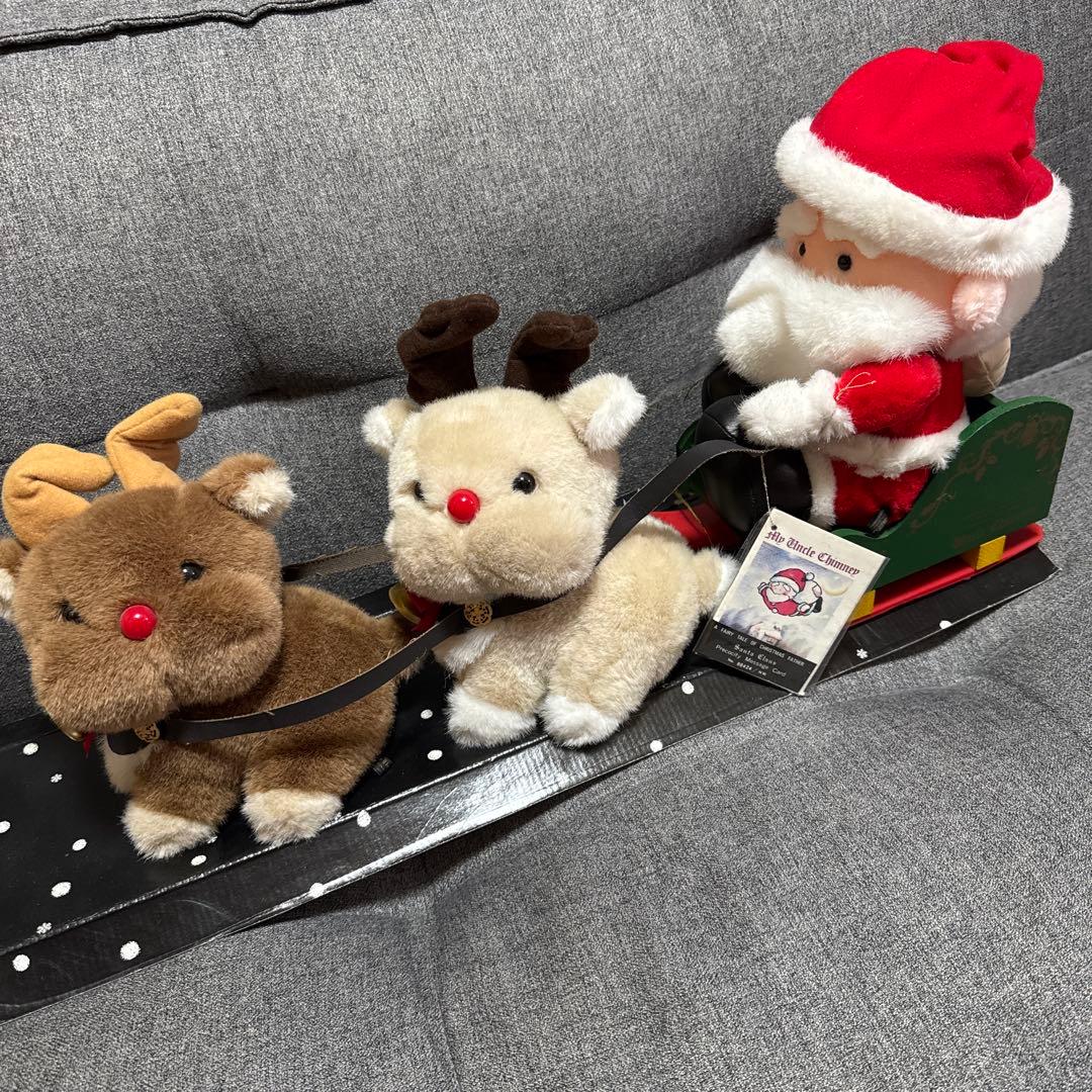 希少♡昭和レトロ　チムニーワールド クリスマス　ソリに乗ったサンタさん/トナカイ