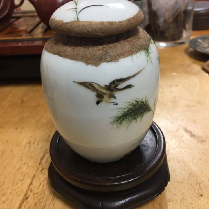 茶缶 粉彩 茶膏 清時代 中国美術 乾隆