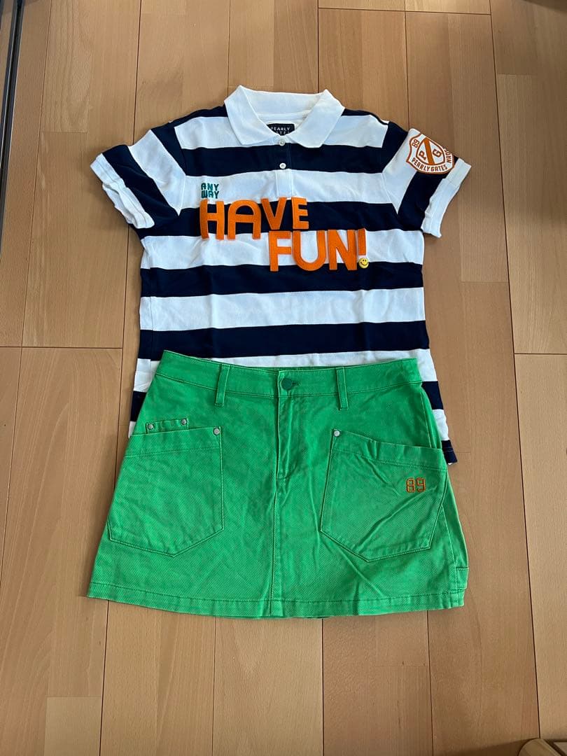 パーリーゲイツ　セットアップ　ポロシャツ　スカート　2サイズ