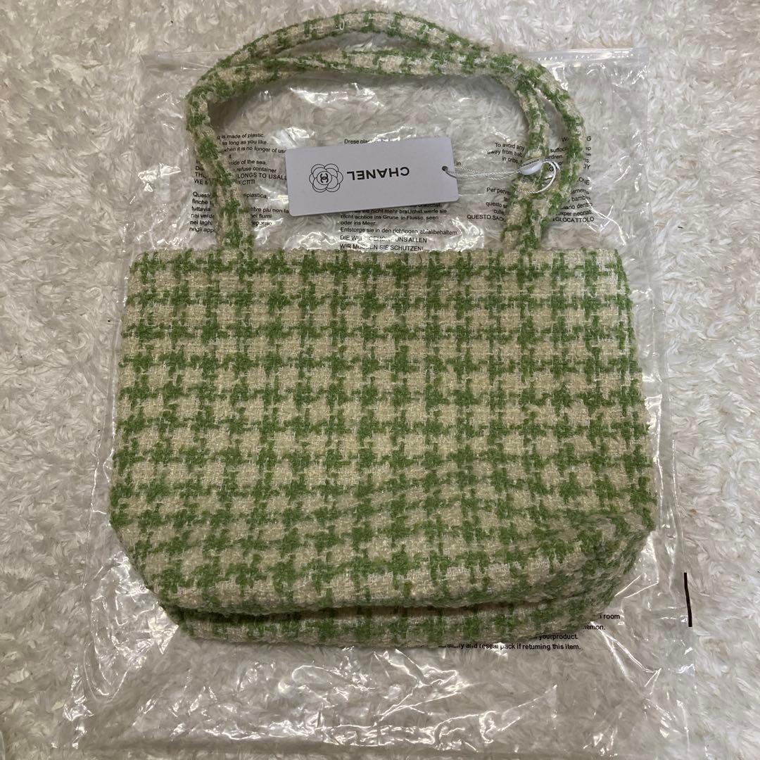 CHANEL ツイードトートバッグ　シフォン
