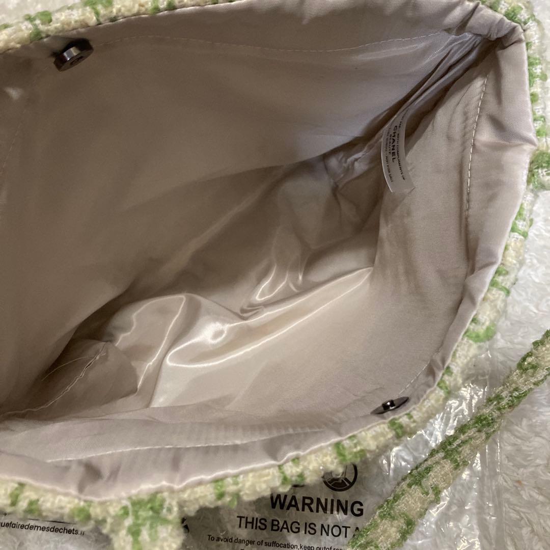 CHANEL ツイードトートバッグ　シフォン