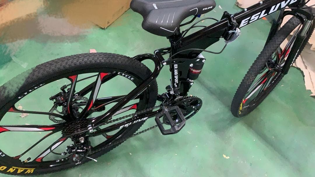 Esluve マウンテンバイク 26インチ 21段変速 折りたたみ自転車