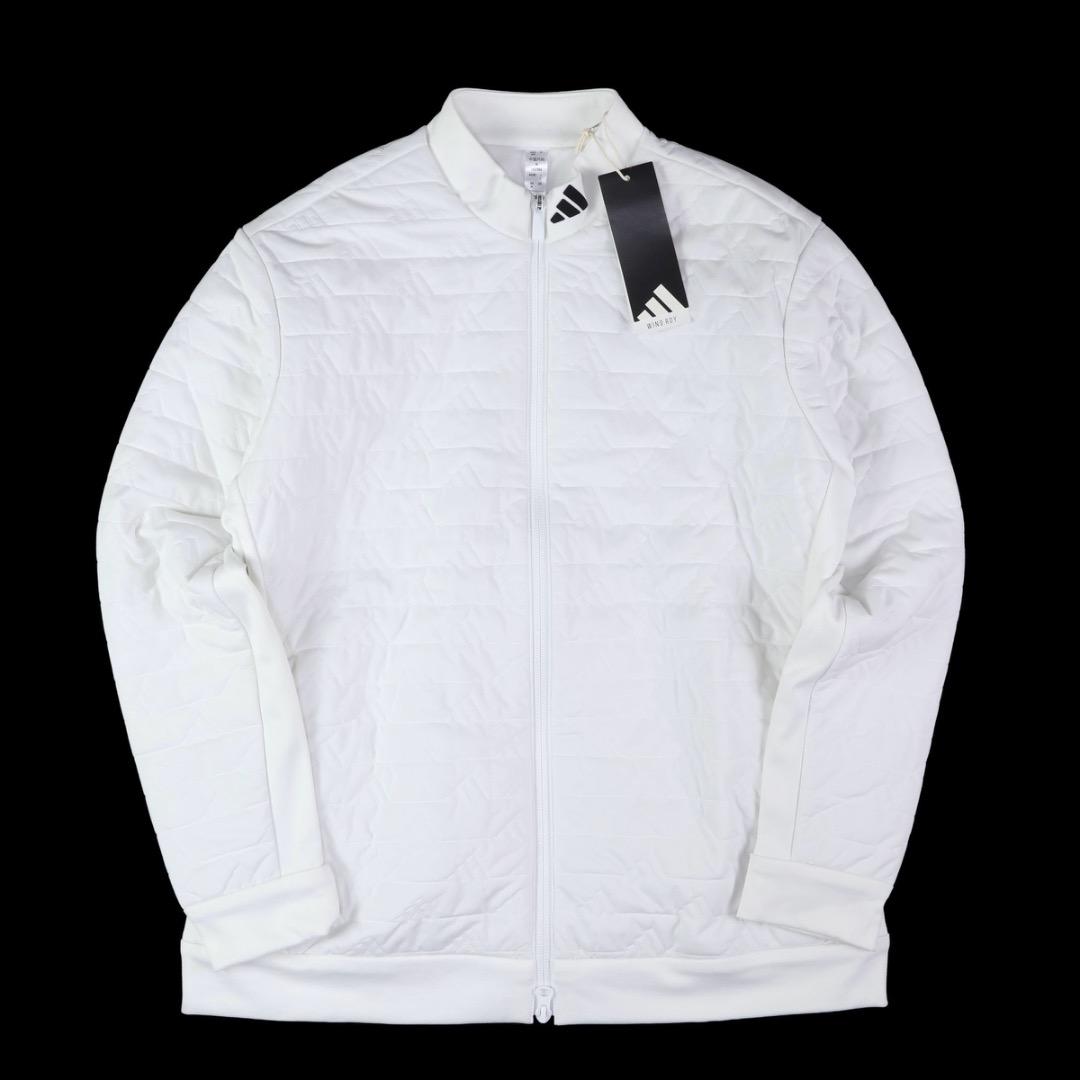 【XL】定価37,400円 アディダスゴルフ 保温 中綿 キルト セットアップ白