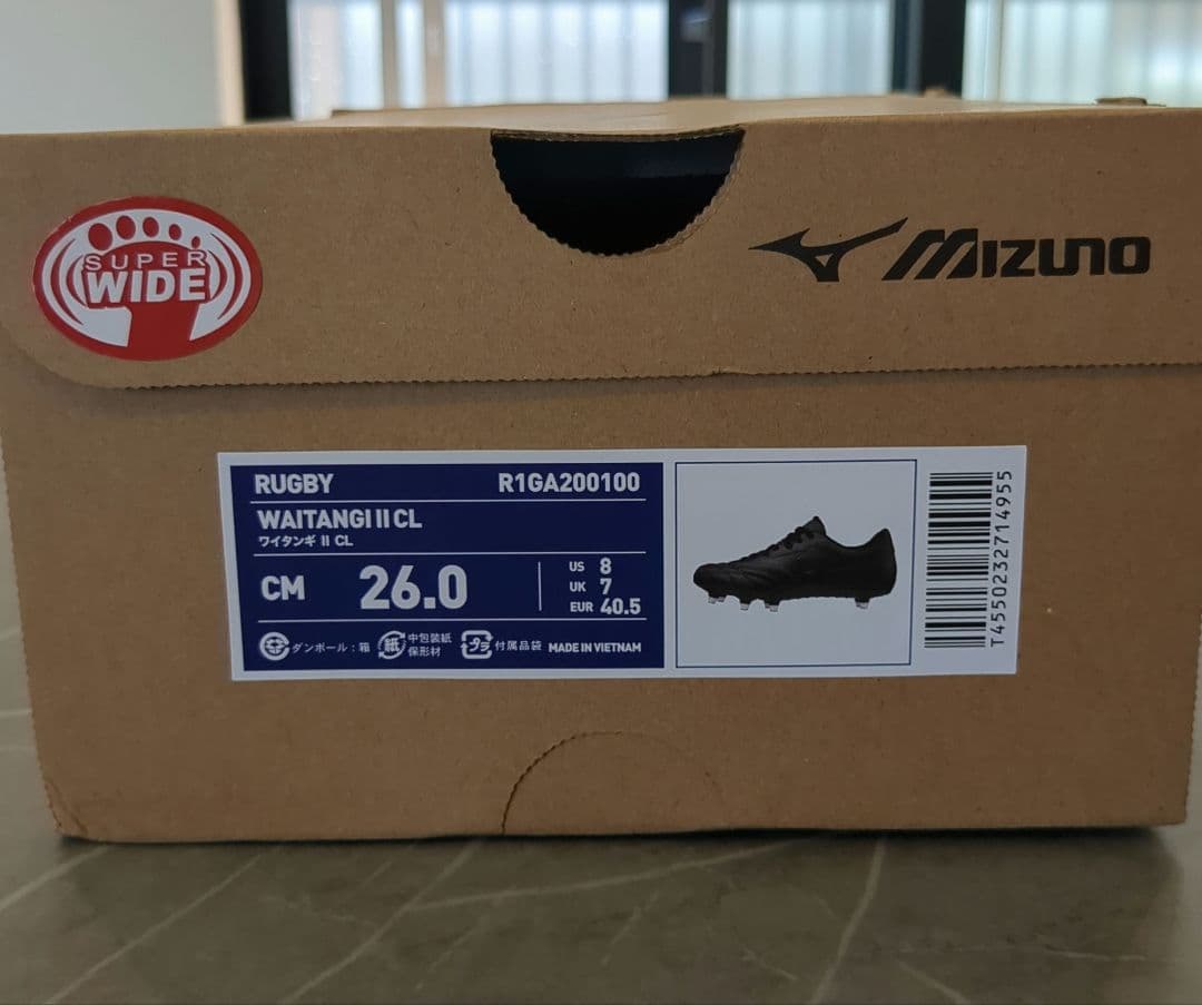 ほぼ未使用！スパイク ミズノ ラグビー ワイタンギ Ⅱ CL 26センチ