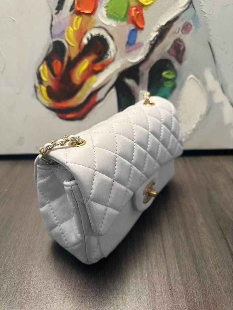 ショルダー バッグ　バックチェーンウォレット　白　ノベルティ　チェーンバック