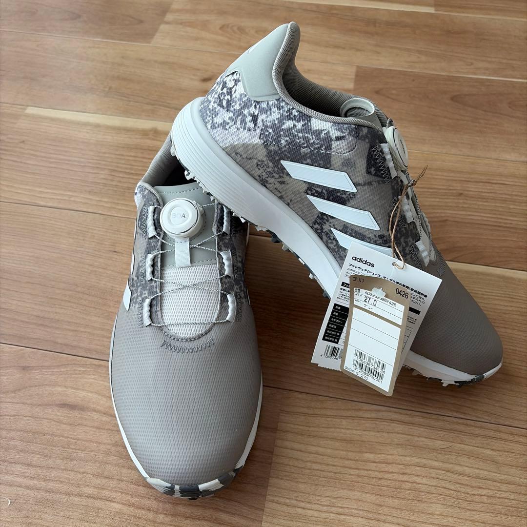 【新品】アディダス ゴルフシューズ S2G SL ボア グレー 27.0cm