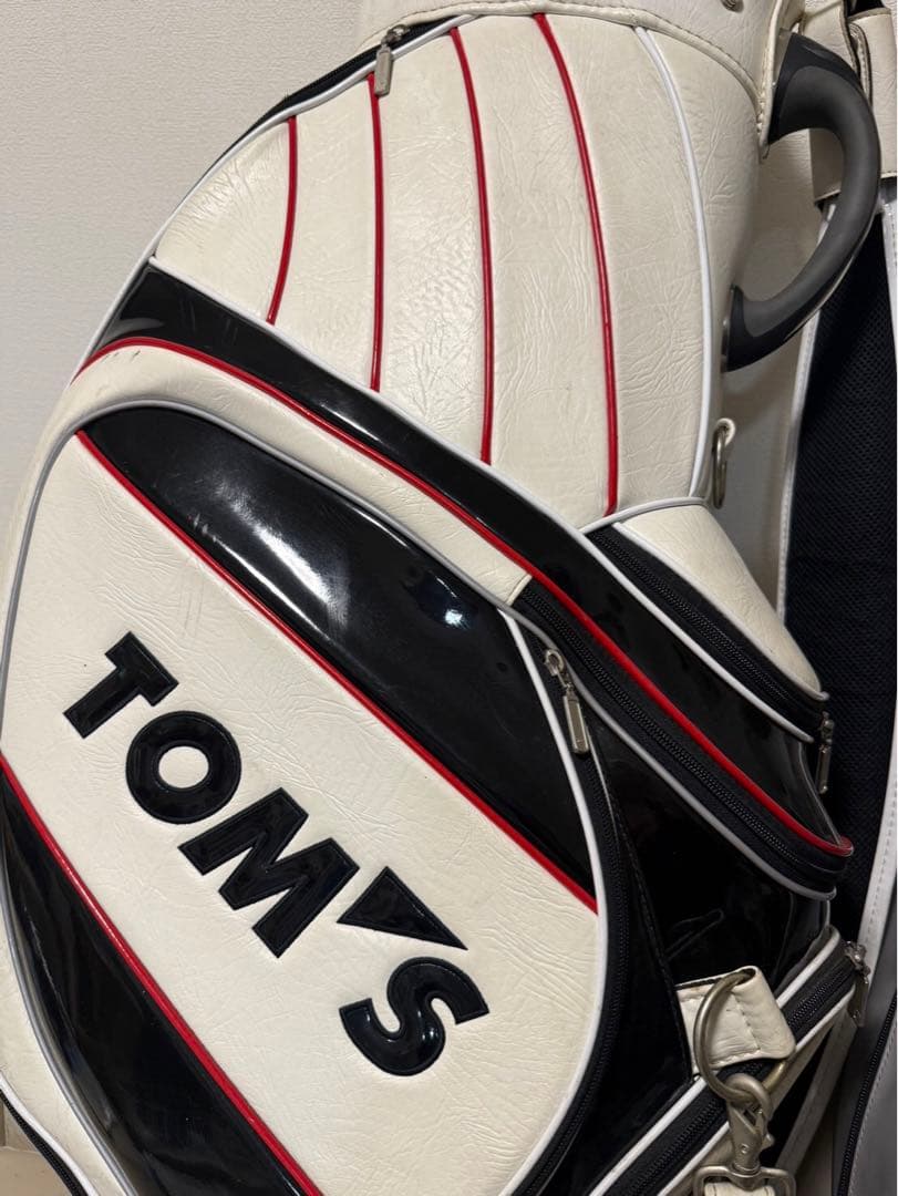 【送料込み】希少ゴルフバッグ　トムス　3点式ショルダー　高級キャディバッグ