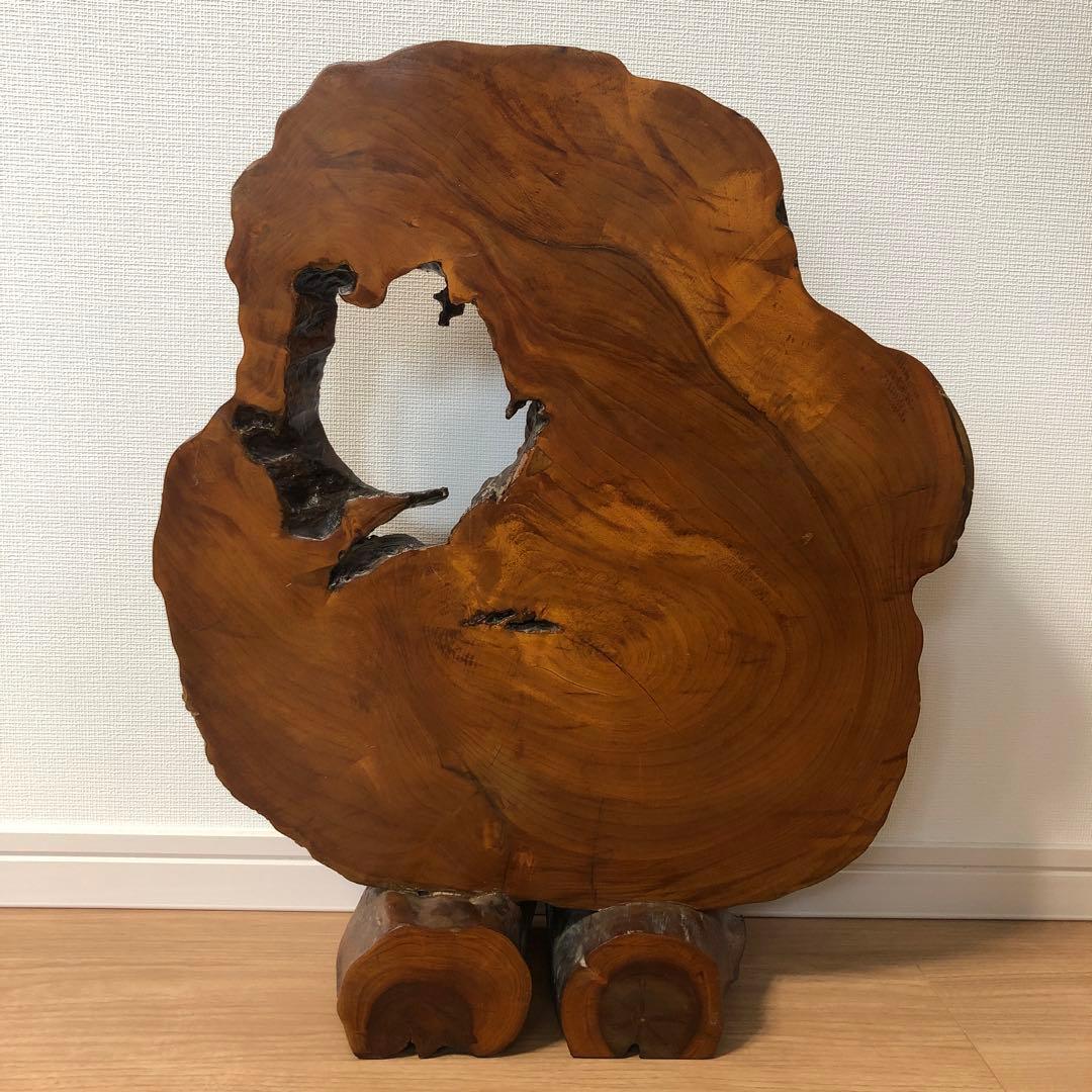 衝立　自然木一枚板の衝立　置物　骨董品