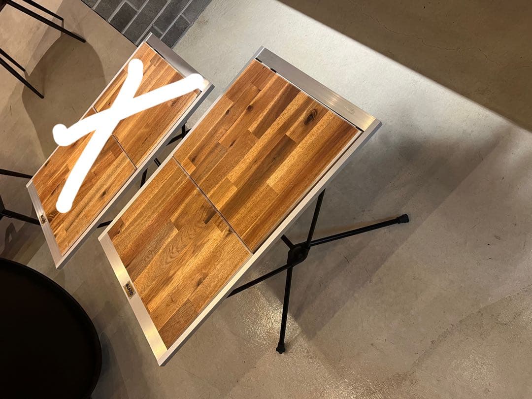 キャンプテーブル　収まるテーブル