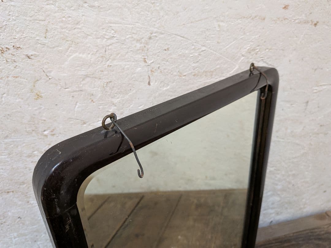 1126 ③アンティーク　大正ロマン　ウォールミラー　壁掛け式　鏡　姿見　レトロ