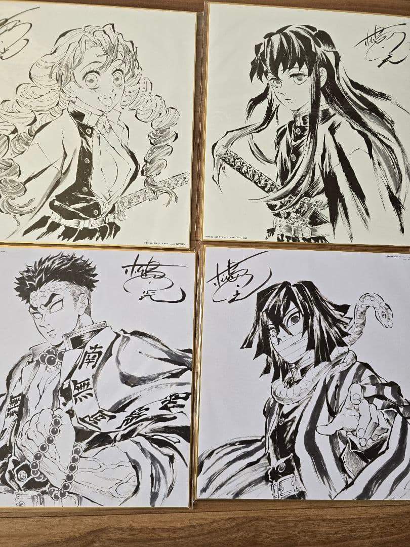 新品　鬼滅の刃　Blu-ray　特典　描き下ろし　色紙　６枚セット