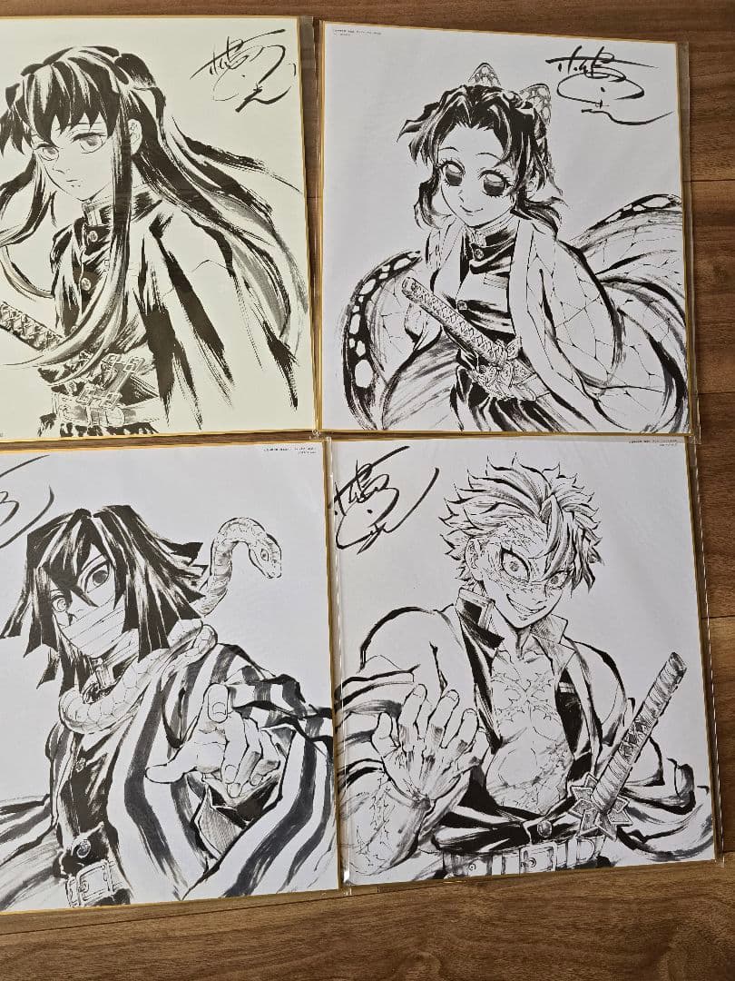 新品　鬼滅の刃　Blu-ray　特典　描き下ろし　色紙　６枚セット