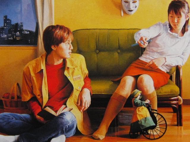 弥富節子、マリオネット、希少な画集より、新品高級額、額装付、状態良好