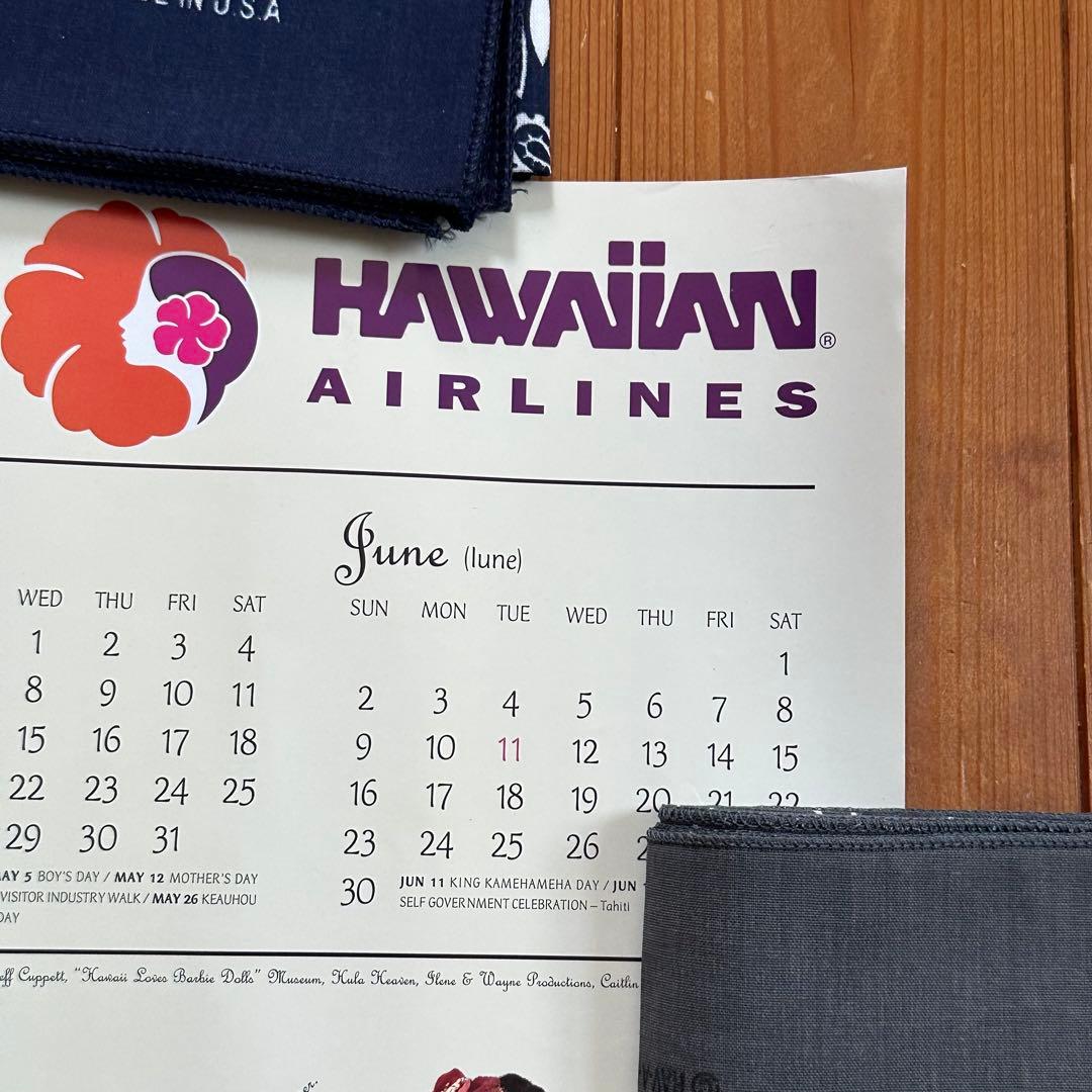 96年旧ロゴHAWAIIAN AIRハワイアン航空オリジナルカレンダーポスター4