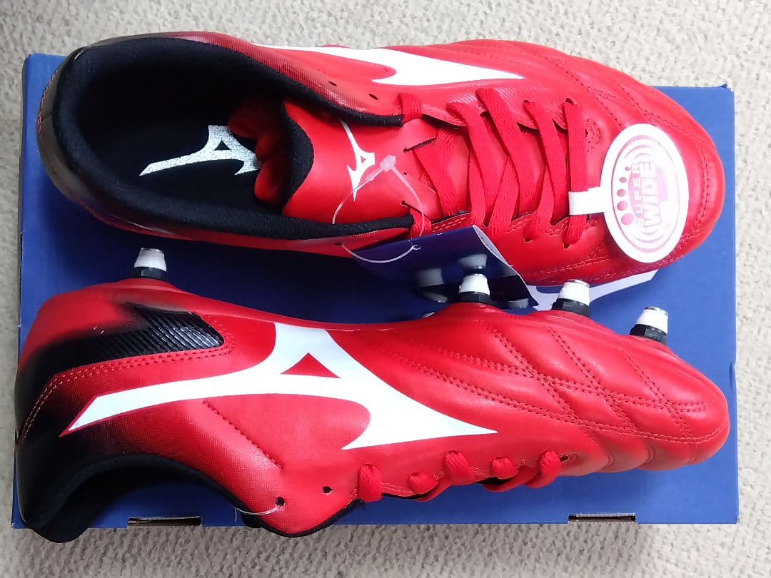 ラグビースパイク／28.0／赤×白／R1GA200101／新品・未使用品