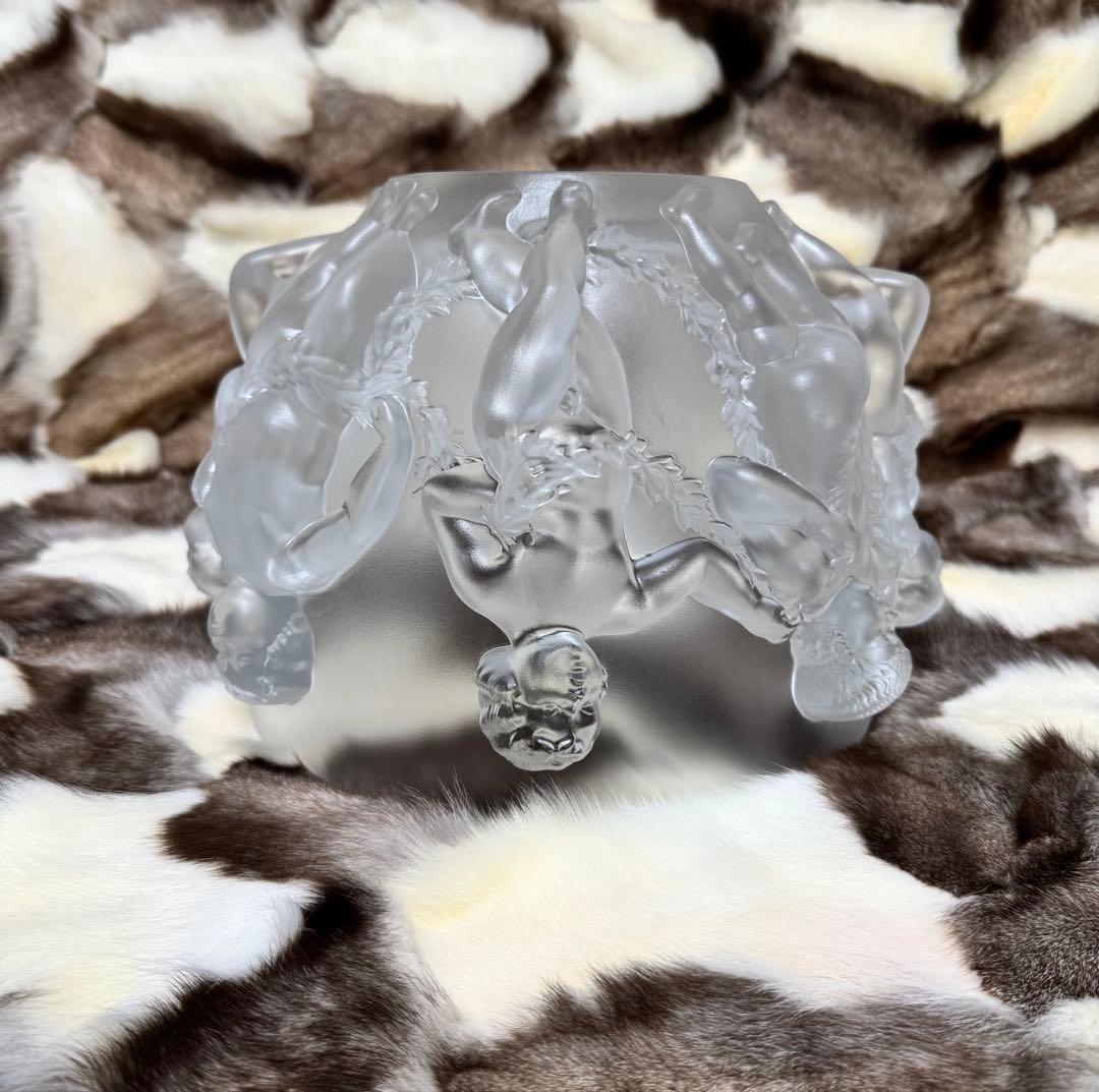 幅31.5cm LALIQUE ラリック　リュクサンブールベース 花瓶
