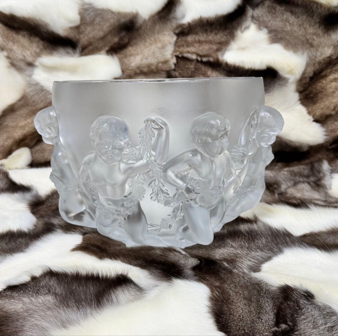 幅31.5cm LALIQUE ラリック　リュクサンブールベース 花瓶