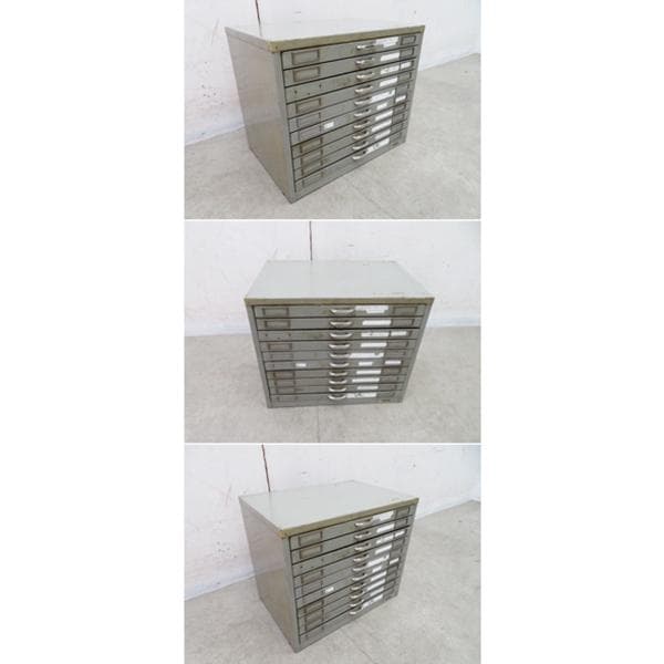 ジャパンヴィンテージ■PLUS社製■スチール製■小引出し■10杯■レターケース