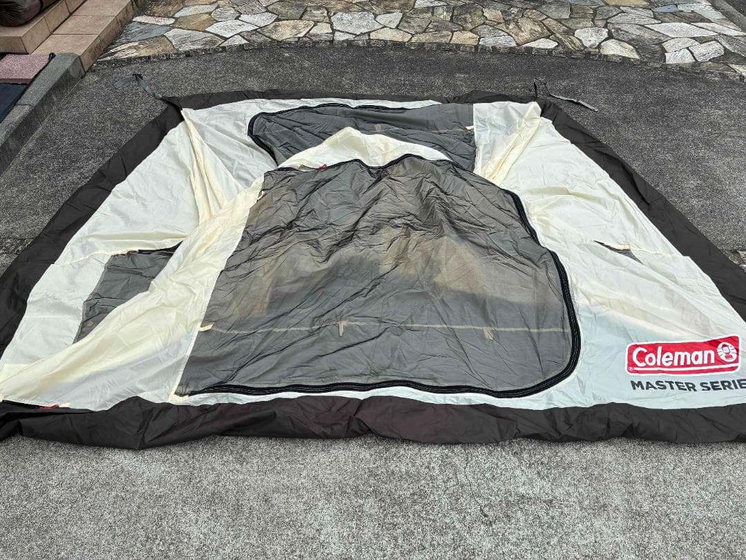 【美品】4Sワイド2ルームカーブ グランドシート マット コールマン