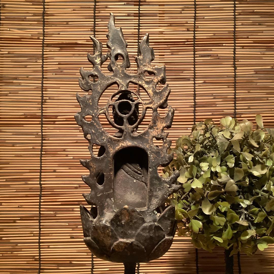 中国・北魏「天上界・阿弥陀如来」龍神・隋・唐・三重方形座・鍍金黄銅