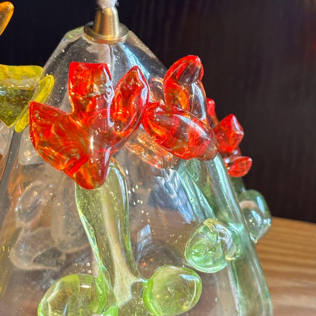 【新品未使用】リスとチューリップのガラスオイルランプ（キッタヨーコ）