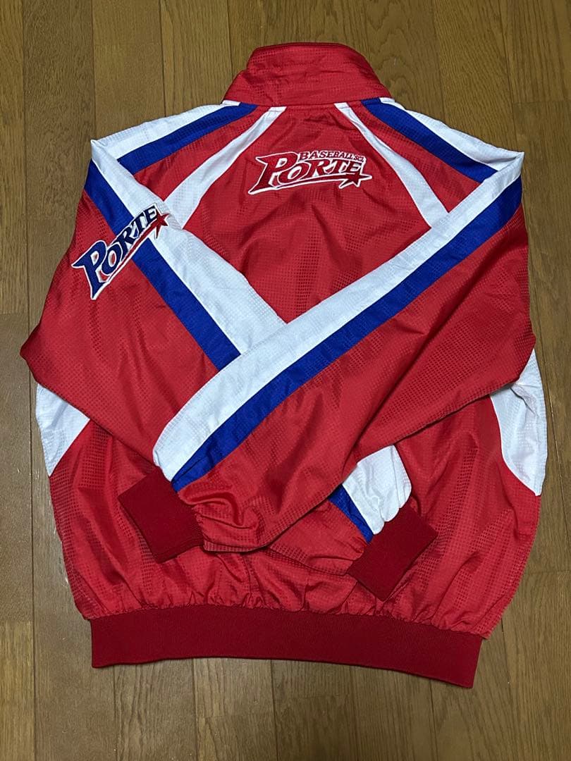 ポルテ 赤色 ストライプジャケット サイズ145