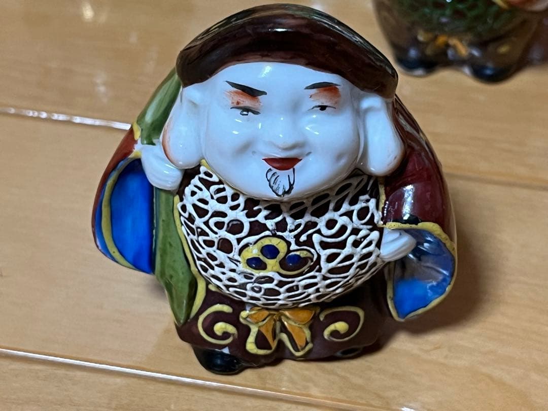 九谷焼 七福神 神様7柱セット 縁起物 置物 昭和レトロ　希少品