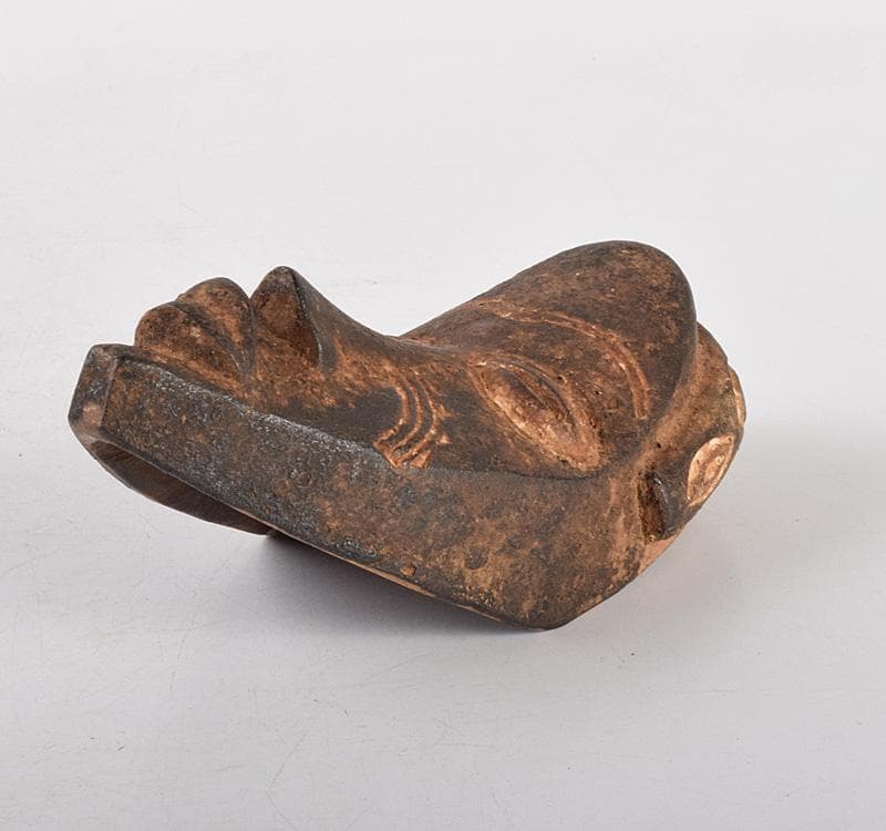 古い木彫面　バリ島　インドネシア　アフリカン　時代箱　M　R5007