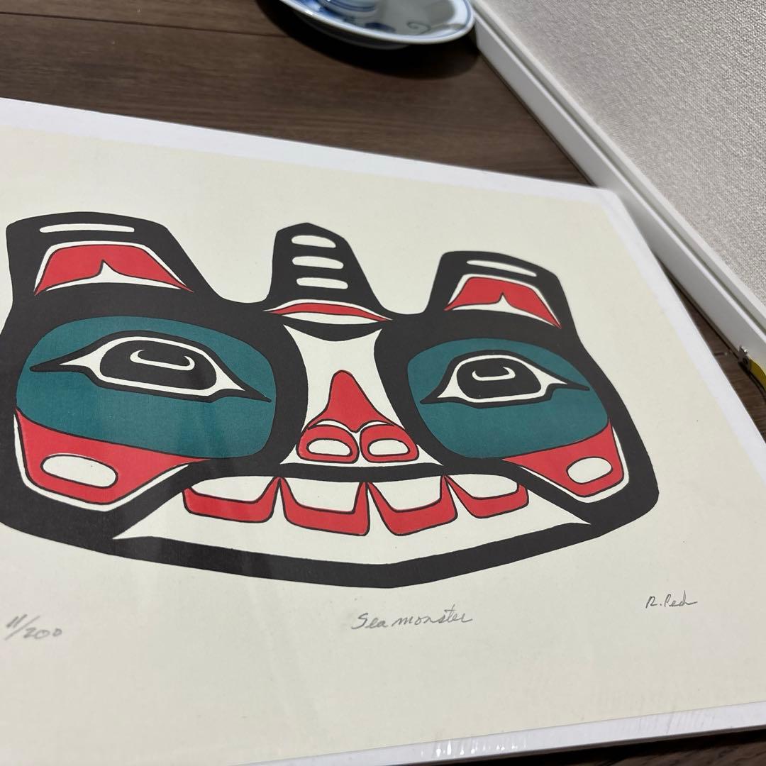 アラスカ　部族　ネイティブアメリカン　原画　アート2枚