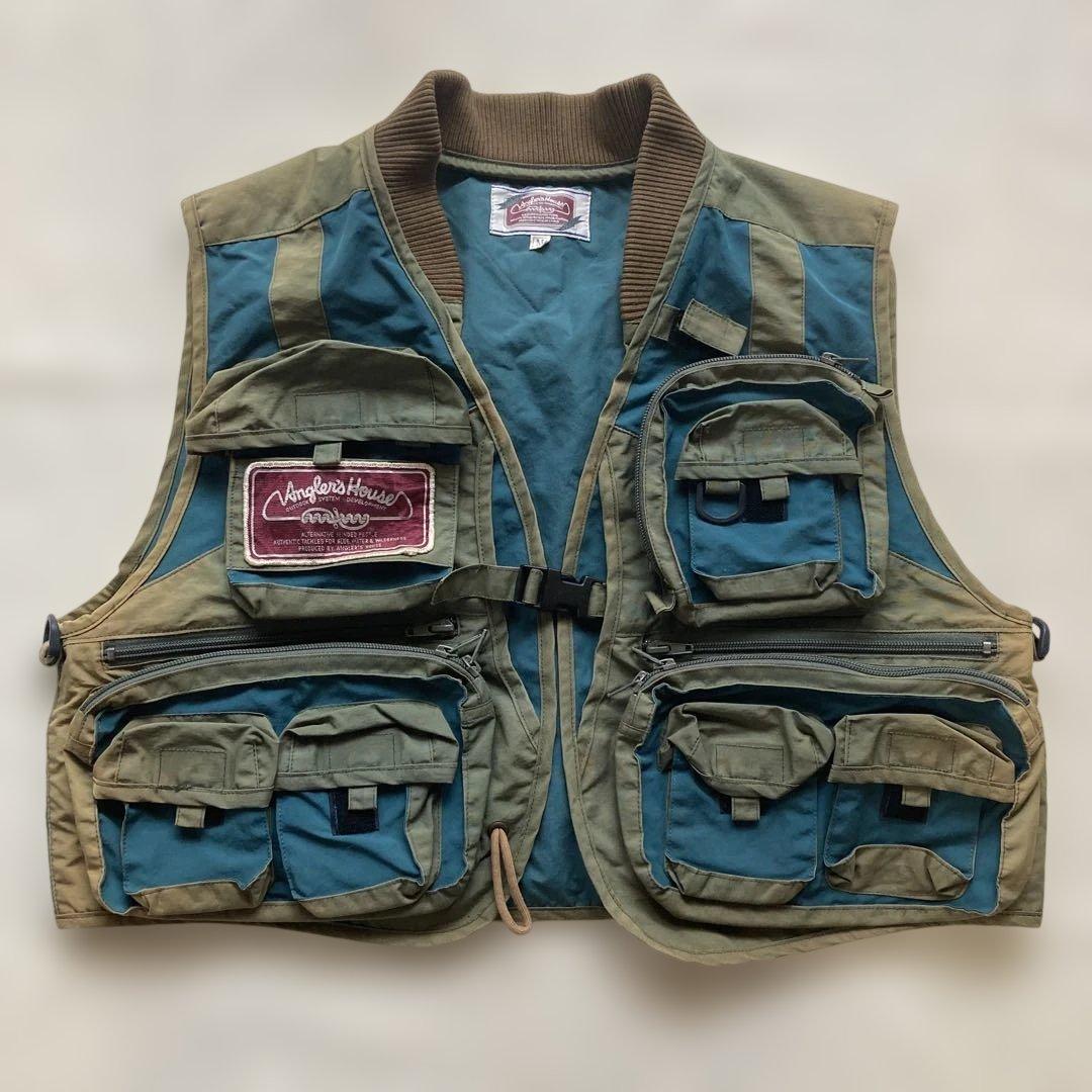 Angler's House フィッシングベスト Mサイズ　ナイロンベスト　古着