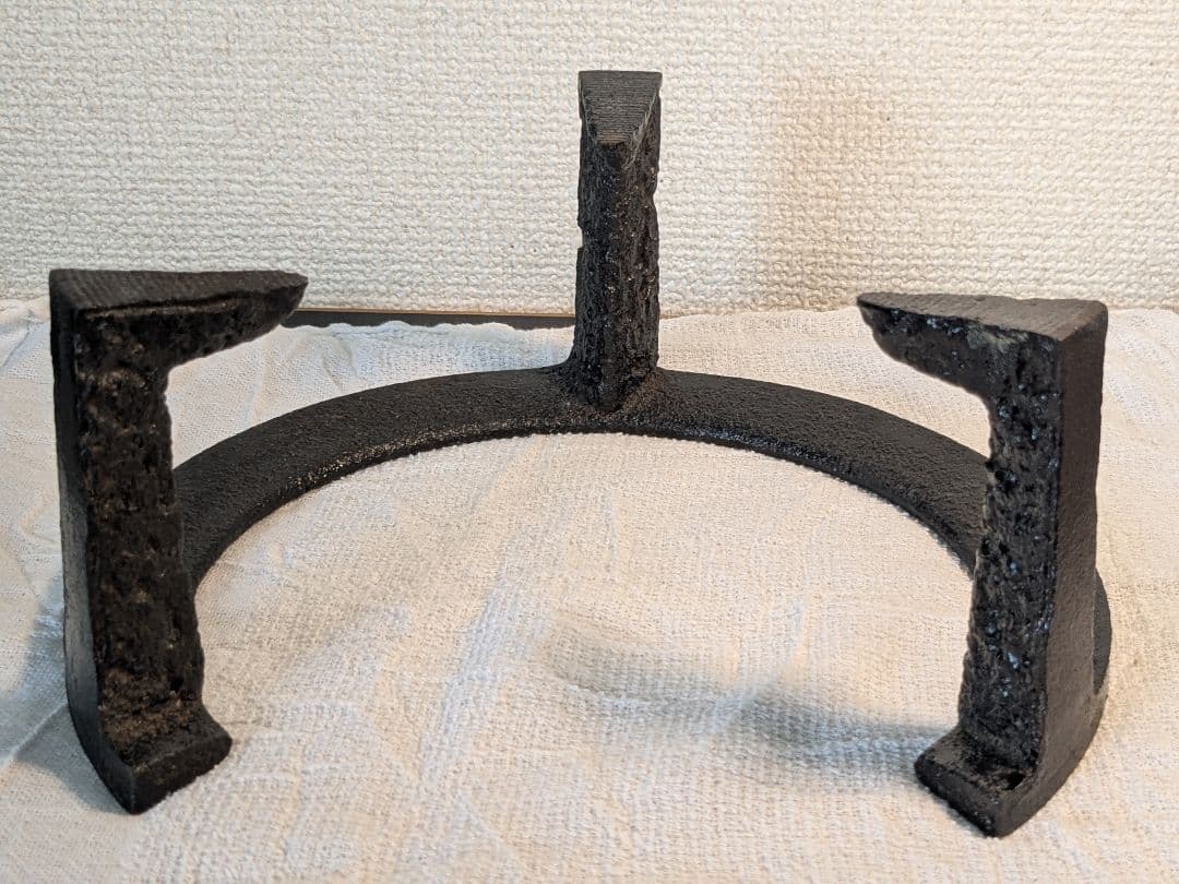 真塗眉土風炉桂窯寄神崇白造　笹爪五徳　加藤忠三朗　風炉セット　おまけ付き