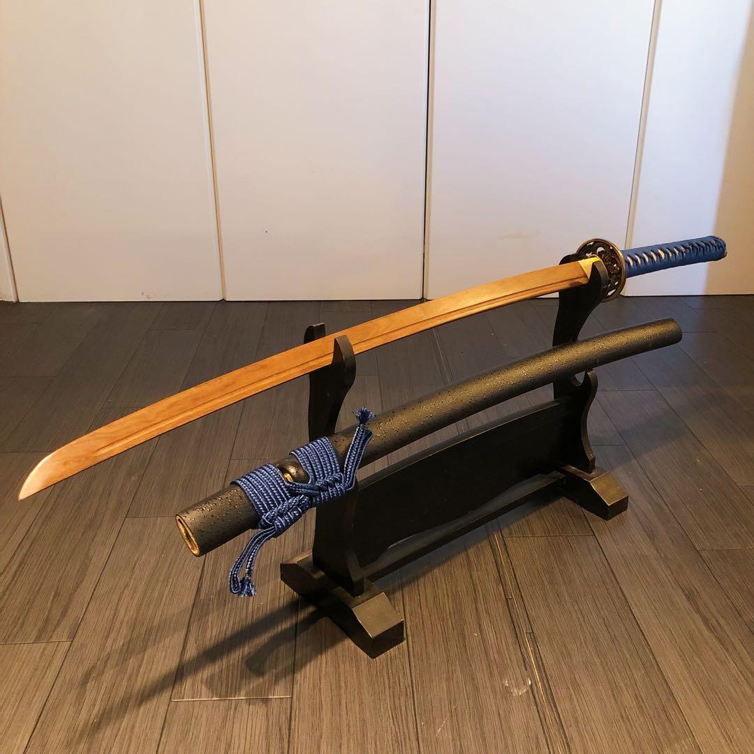 希少品　高級模造刀　ローズウッド　木刀　鞘付き木刀　拵え　高級居合刀　刀剣武具