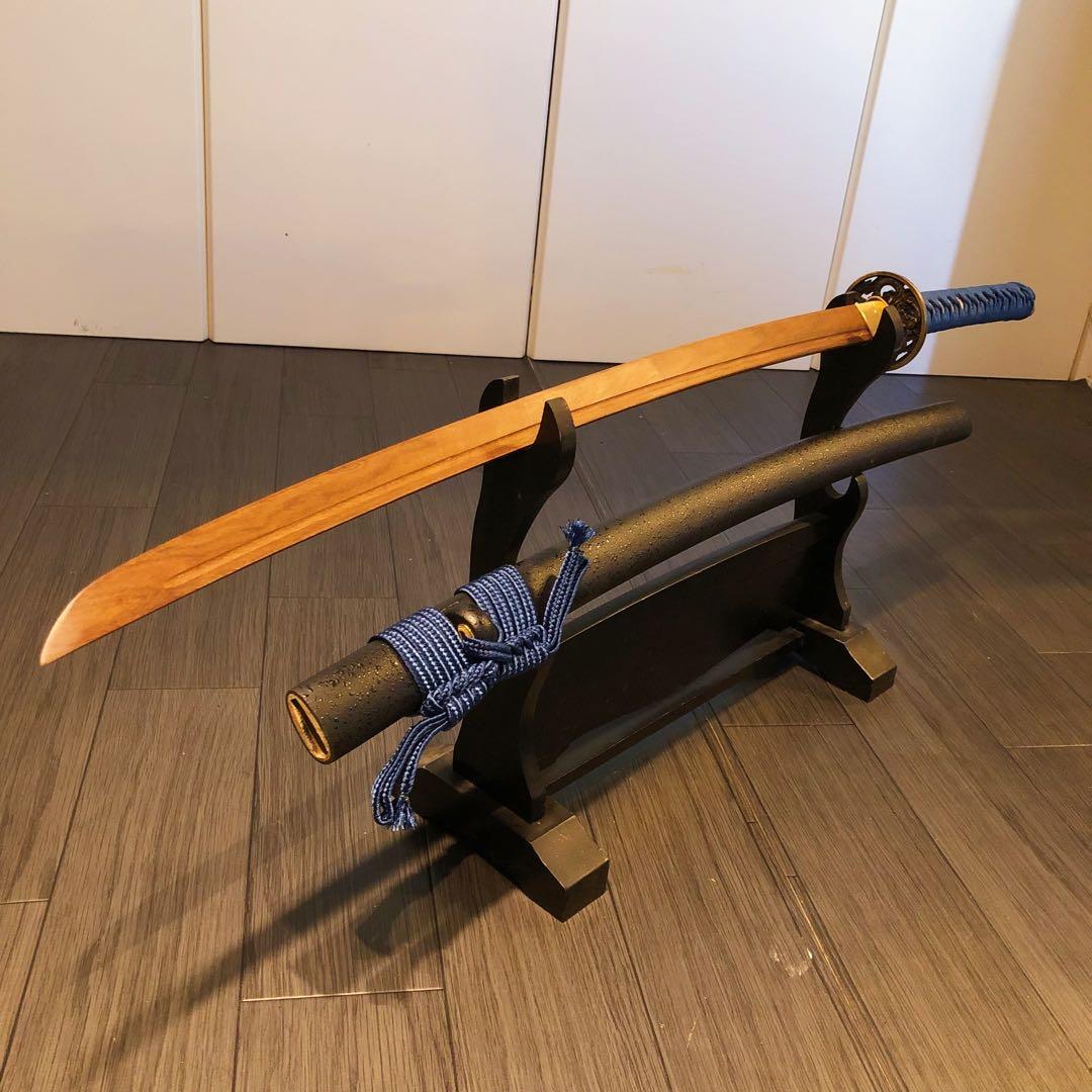 希少品　高級模造刀　ローズウッド　木刀　鞘付き木刀　拵え　高級居合刀　刀剣武具