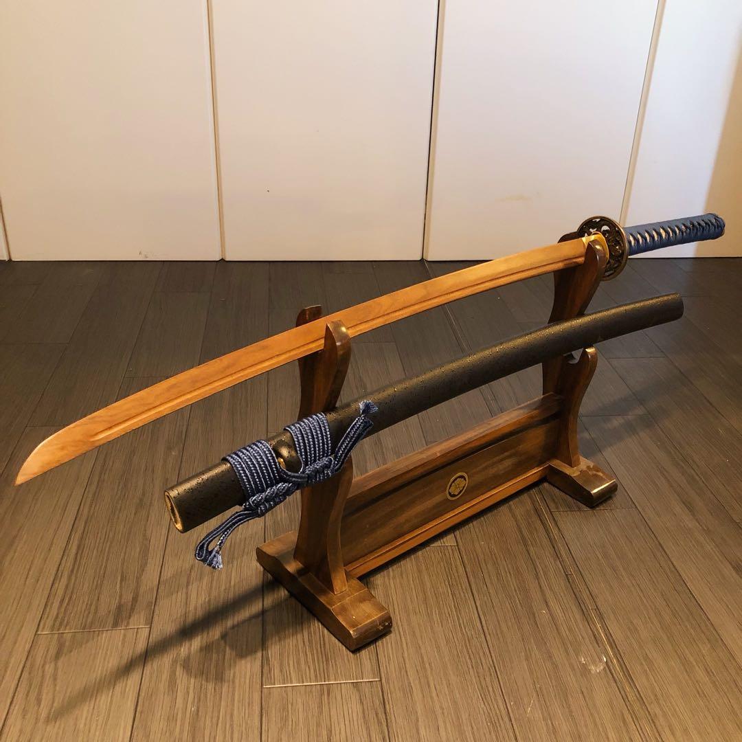 希少品　高級模造刀　ローズウッド　木刀　鞘付き木刀　拵え　高級居合刀　刀剣武具