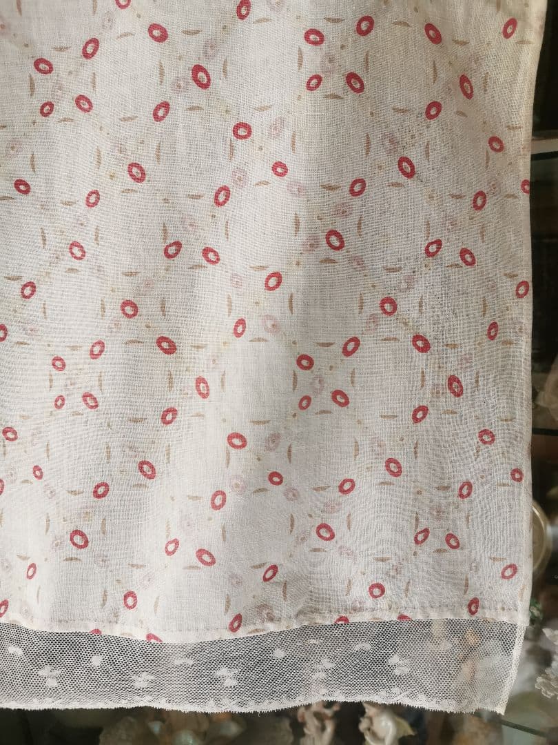 アンティークトレリスローズ花柄フレンチファブリック 花舞レース装飾カーテンパネル